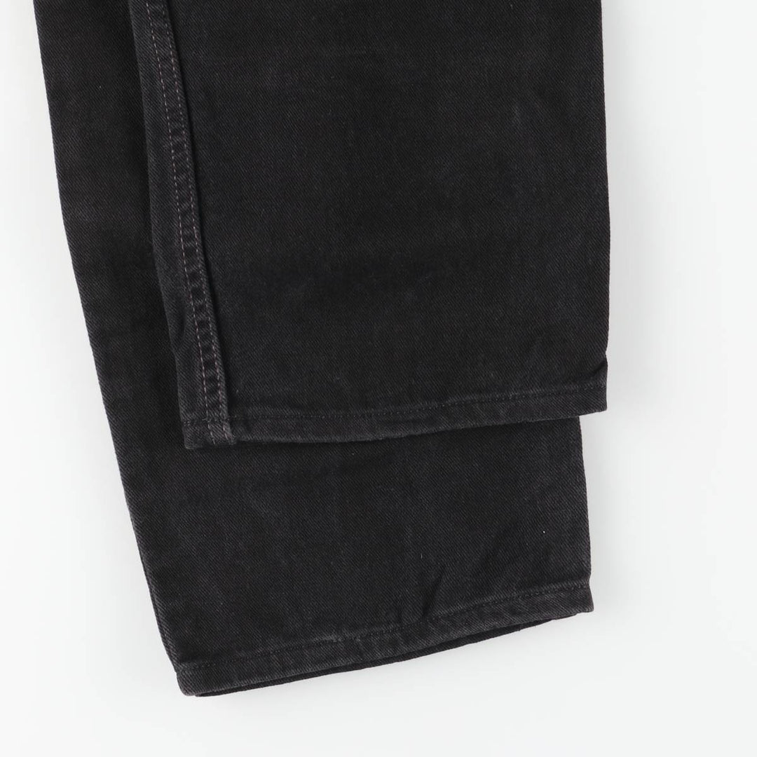 Levi's 550 Relaxed Fit Tapered Black Denim Pants, Made in the USA, Men's Size W31 cotton black type Vintage Second Hand