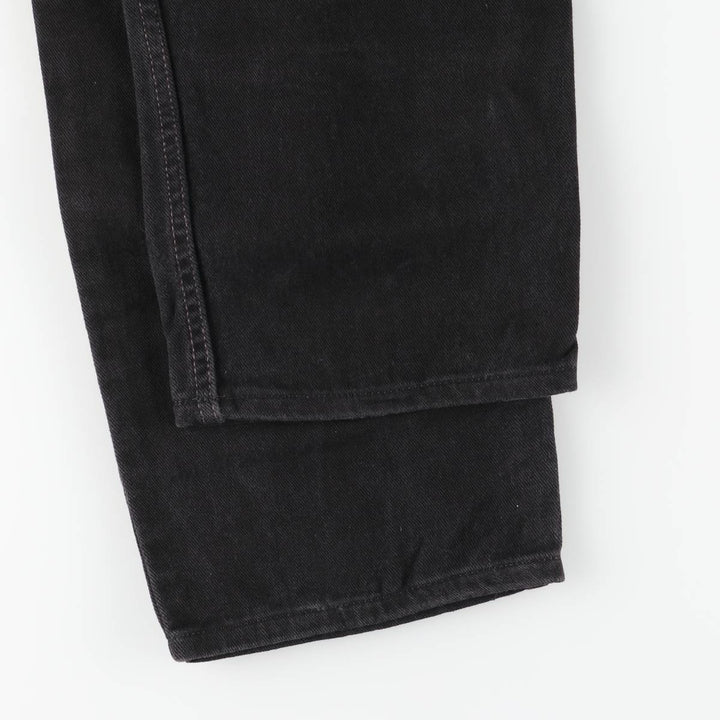 Levi's 550 Relaxed Fit Tapered Black Denim Pants, Made in the USA, Men's Size W31 cotton black type Vintage Second Hand