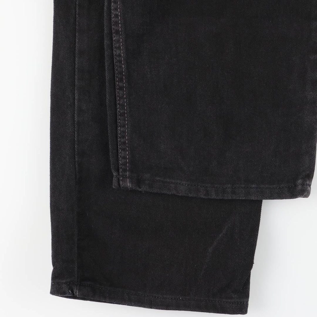 Levi's 550 Relaxed Fit Tapered Black Denim Pants, Made in the USA, Men's Size W31 cotton black type Vintage Second Hand