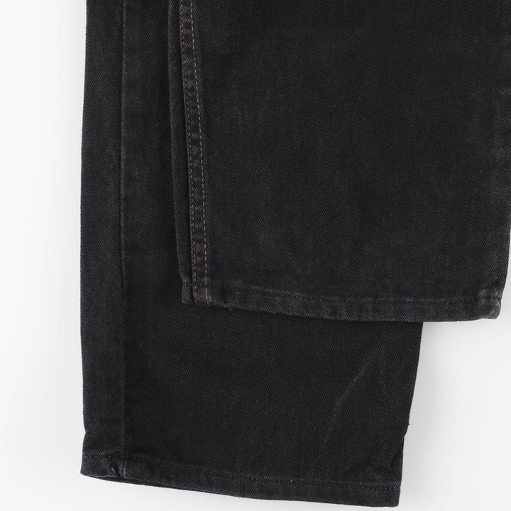 Levi's 550 Relaxed Fit Tapered Black Denim Pants, Made in the USA, Men's Size W31 cotton black type Vintage Second Hand