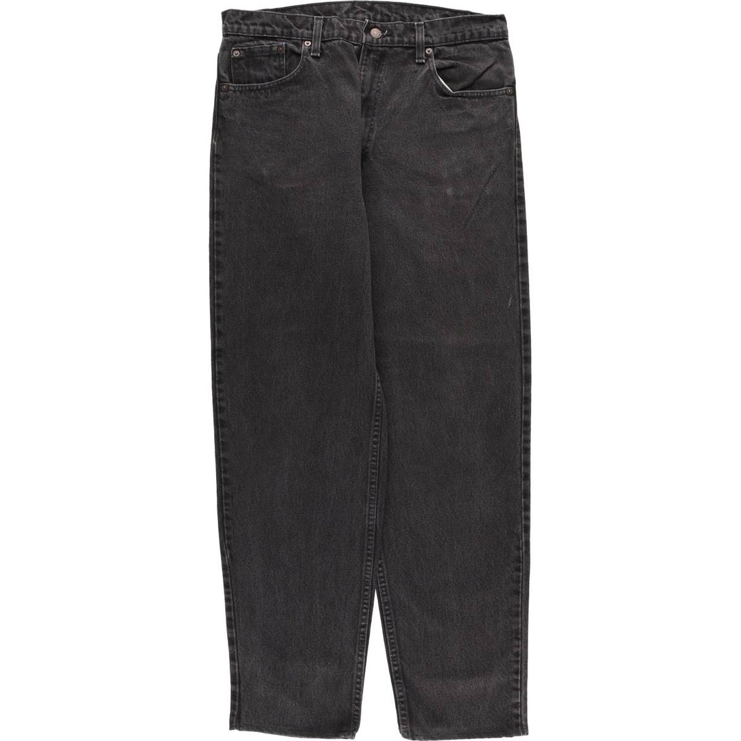 90'S Levi's 550-0260 Black Denim Tapered Denim Pants, Made in the USA, Men's Size 34, Vintage cotton black type Vintage Second Hand