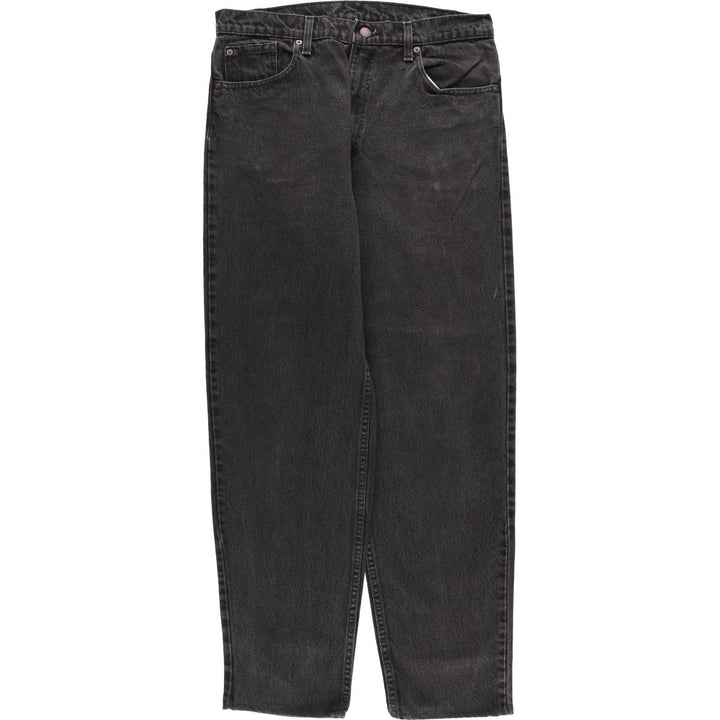 90'S Levi's 550-0260 Black Denim Tapered Denim Pants, Made in the USA, Men's Size 34, Vintage cotton black type Vintage Second Hand