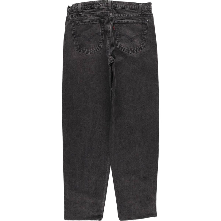 90'S Levi's 550-0260 Black Denim Tapered Denim Pants, Made in the USA, Men's Size 34, Vintage cotton black type Vintage Second Hand