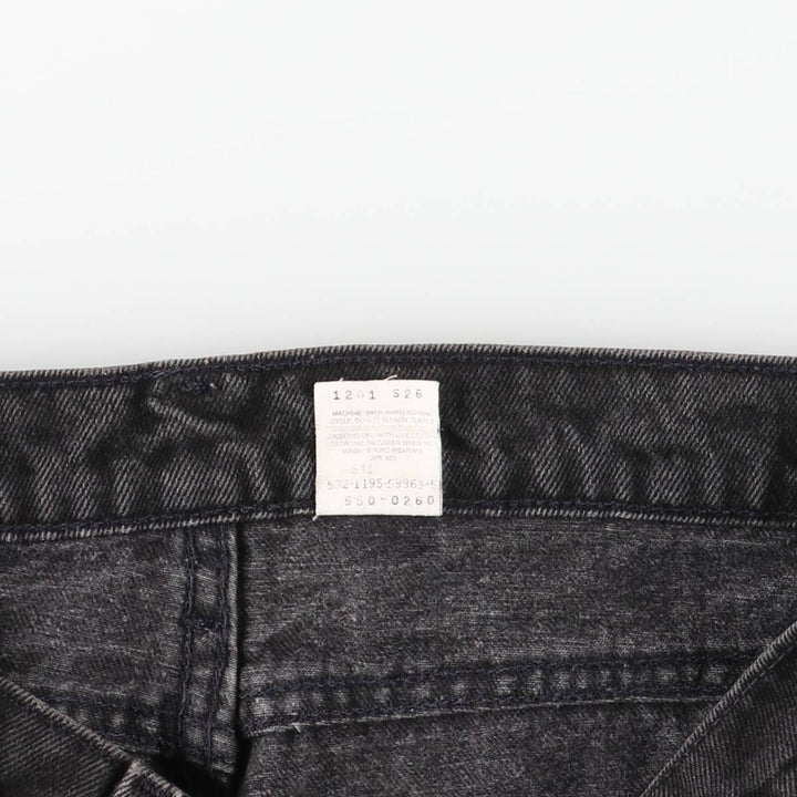 90'S Levi's 550-0260 Black Denim Tapered Denim Pants, Made in the USA, Men's Size 34, Vintage cotton black type Vintage Second Hand