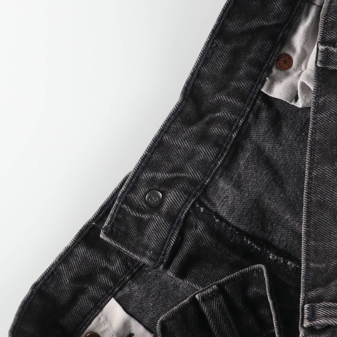 90'S Levi's 550-0260 Black Denim Tapered Denim Pants, Made in the USA, Men's Size 34, Vintage cotton black type Vintage Second Hand
