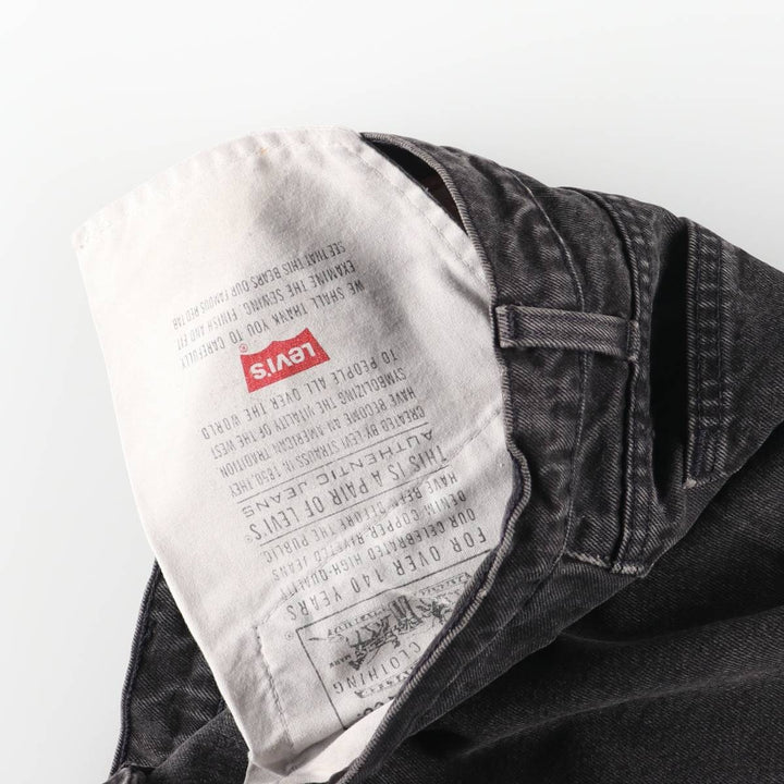 90'S Levi's 550-0260 Black Denim Tapered Denim Pants, Made in the USA, Men's Size 34, Vintage cotton black type Vintage Second Hand