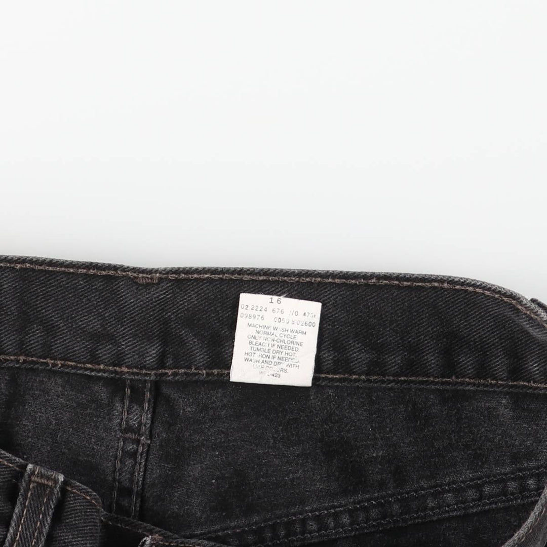 Vintage 1980'S Levi's 505-02600 black denim tapered denim pants, made in Canada, men's size W32. cotton black type Vintage Second Hand
