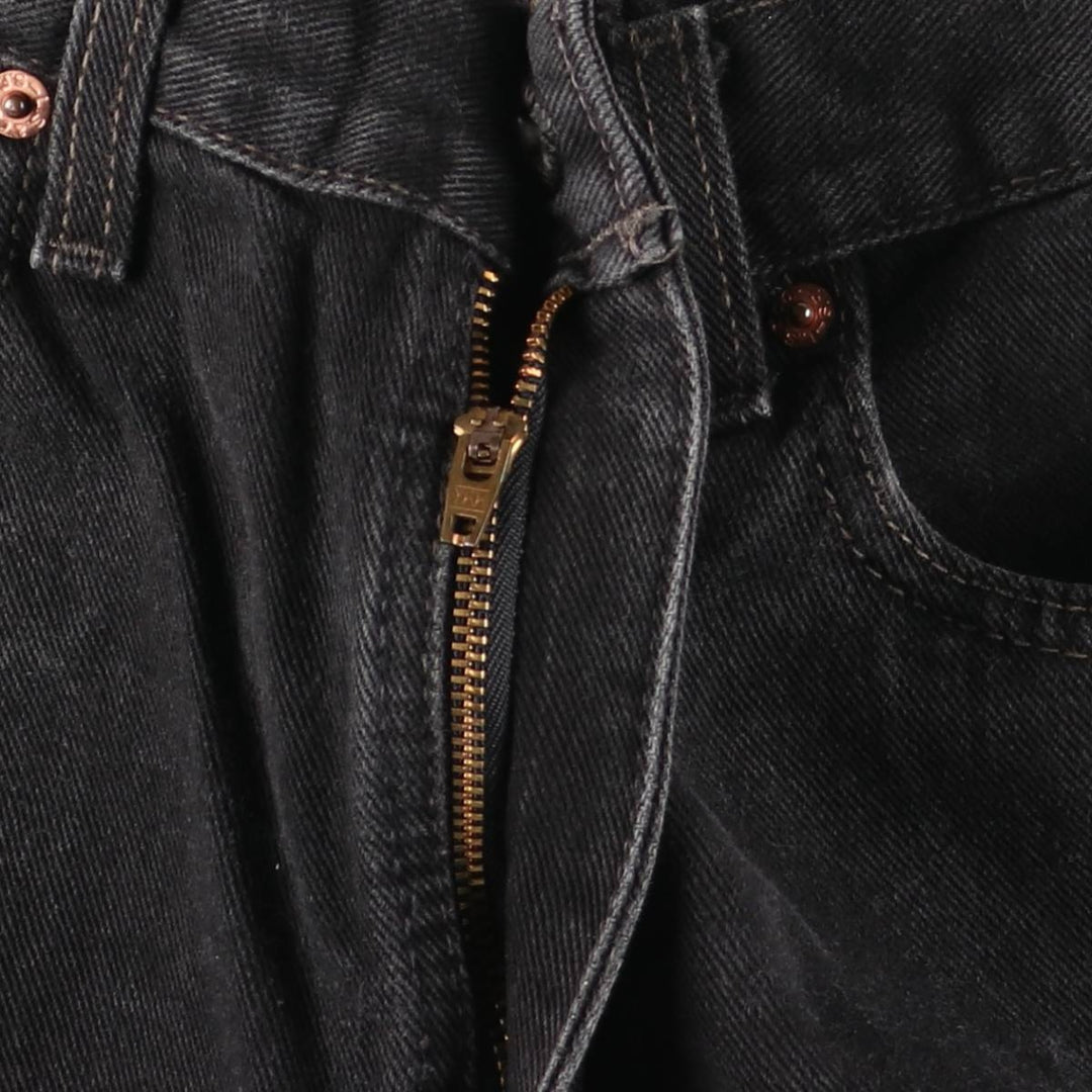 Vintage 1980'S Levi's 505-02600 black denim tapered denim pants, made in Canada, men's size W32. cotton black type Vintage Second Hand
