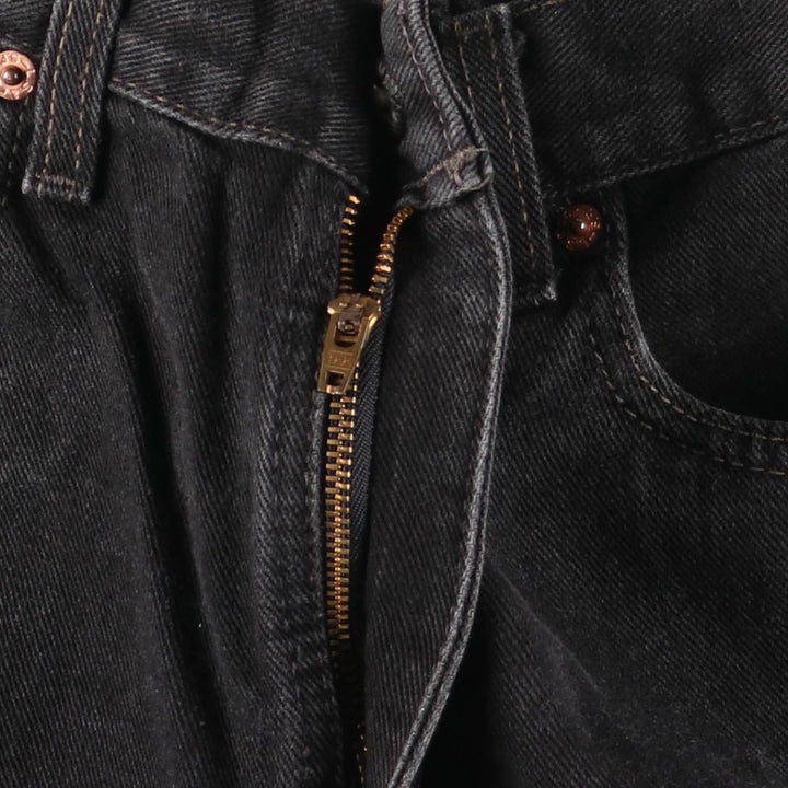 Vintage 1980'S Levi's 505-02600 black denim tapered denim pants, made in Canada, men's size W32. cotton black type Vintage Second Hand
