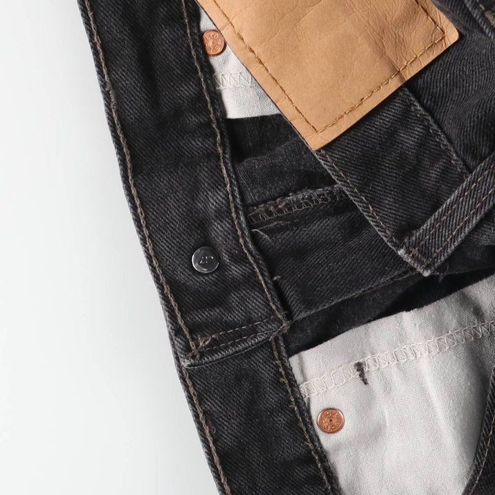 Vintage 1980'S Levi's 505-02600 black denim tapered denim pants, made in Canada, men's size W32. cotton black type Vintage Second Hand