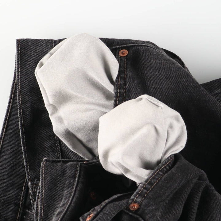 Vintage 1980'S Levi's 505-02600 black denim tapered denim pants, made in Canada, men's size W32. cotton black type Vintage Second Hand