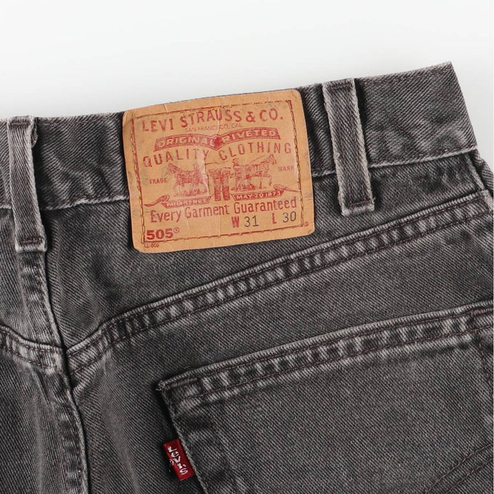 ~00'S Levi's 505 Black Denim Tapered Denim Pants Men's W30 equivalent unclear black type Vintage Second Hand