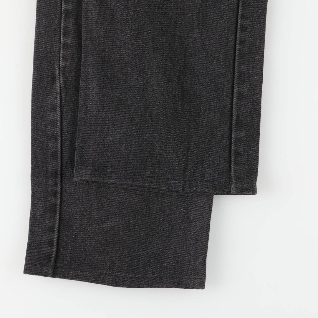 00'S Levi's 505 REGULAR FIT STRAIGHT LEG Black Denim Tapered Denim Pants Made in USA Men's W35 equivalent cotton black type Vintage Second Hand