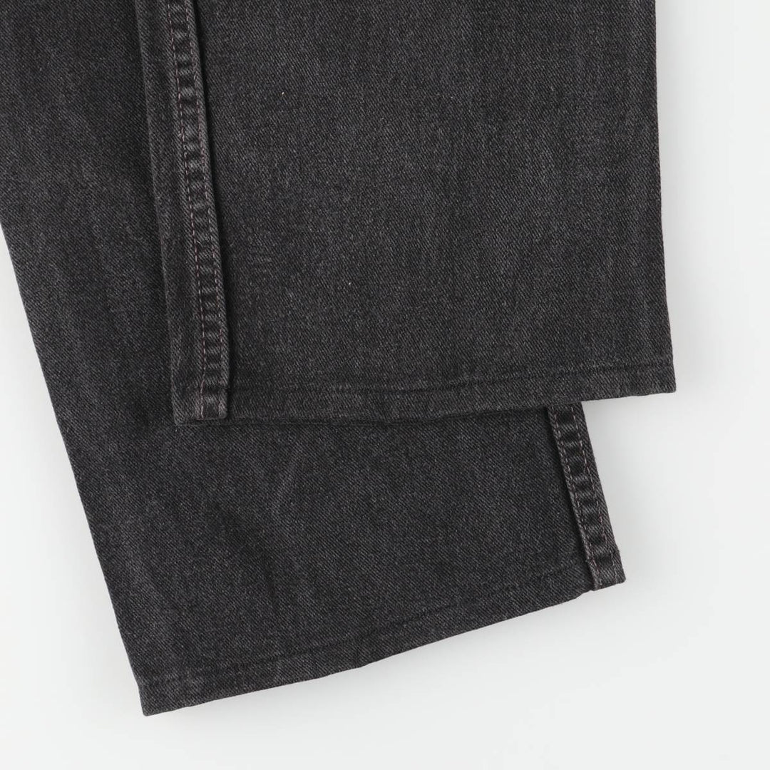 00'S Levi's 505 REGULAR FIT STRAIGHT LEG Black Denim Tapered Denim Pants Made in USA Men's W35 equivalent cotton black type Vintage Second Hand