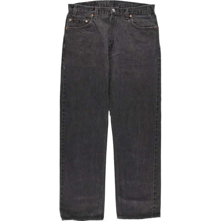 90'S Levi's 505-0260 Black Denim Tapered Denim Pants, Made in the USA, Men's Size 34, Vintage cotton black type Vintage Second Hand