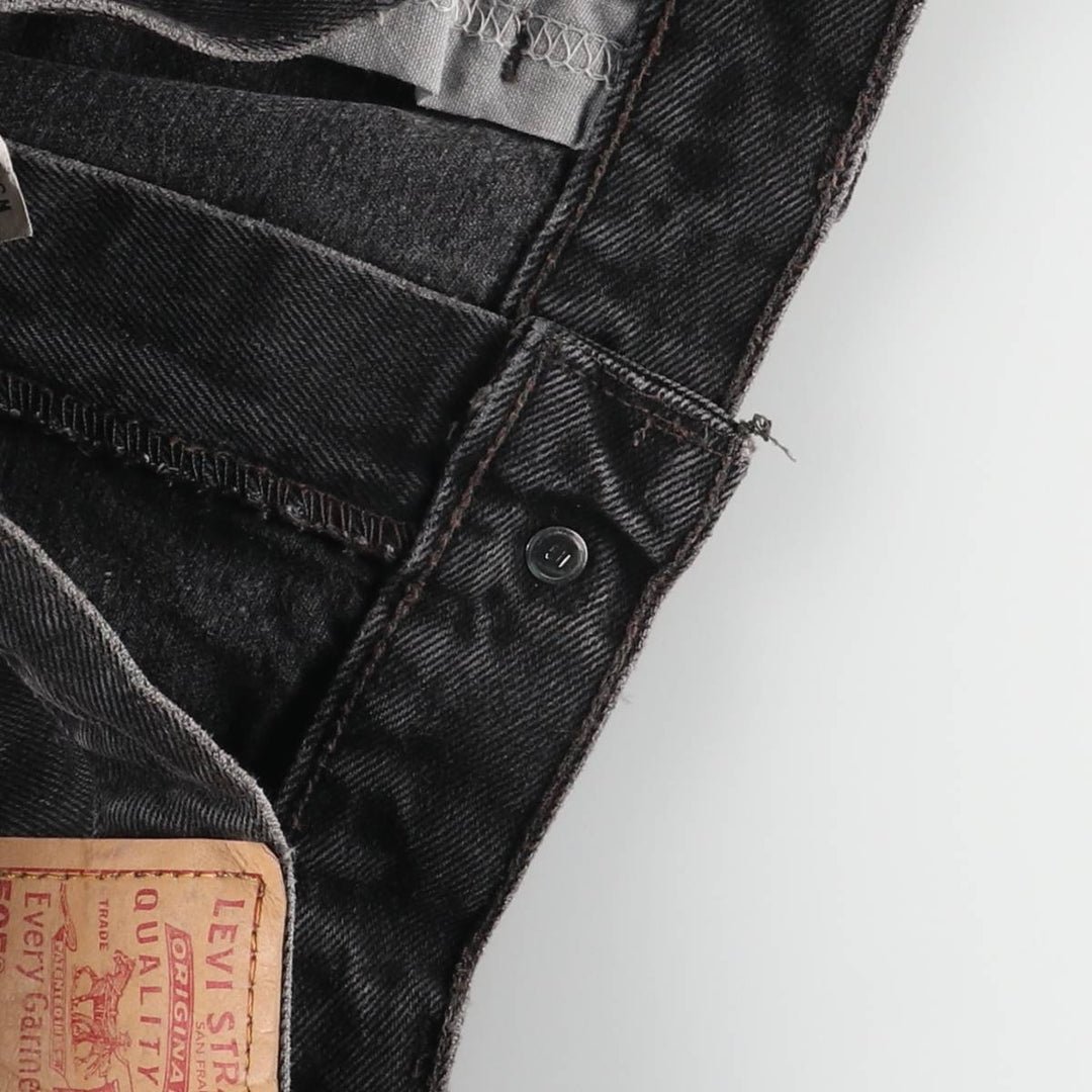 90'S Levi's 505-0260 Black Denim Tapered Denim Pants, Made in the USA, Men's Size 34, Vintage cotton black type Vintage Second Hand