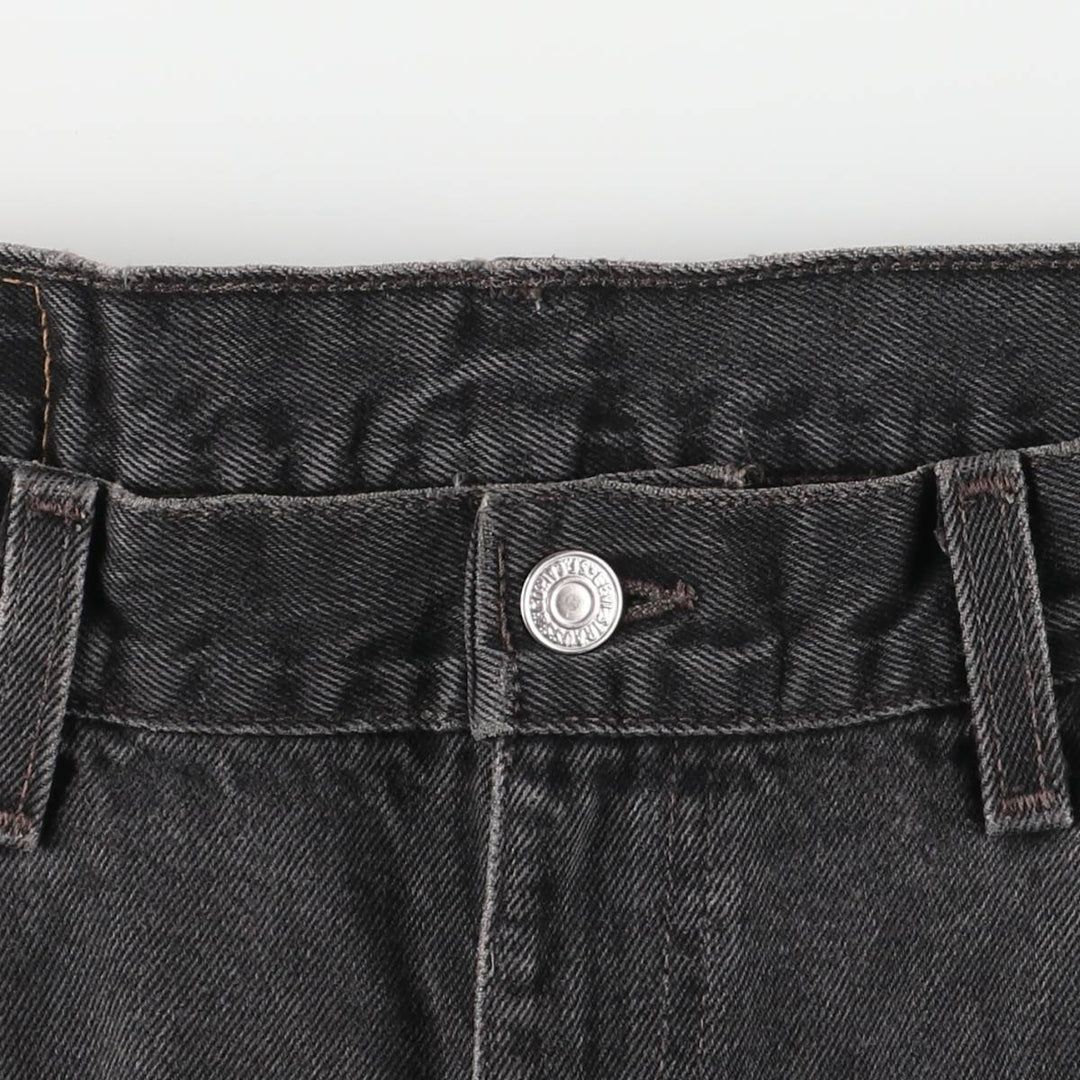 90'S Levi's 505-0260 Black Denim Tapered Denim Pants, Made in the USA, Men's Size 34, Vintage cotton black type Vintage Second Hand