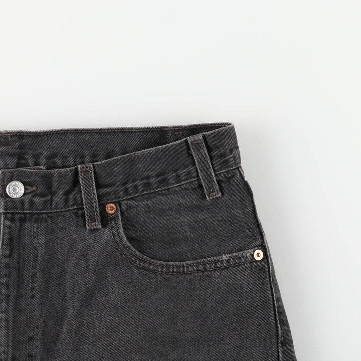 90'S Levi's 505-0260 Black Denim Tapered Denim Pants, Made in the USA, Men's Size 34, Vintage cotton black type Vintage Second Hand