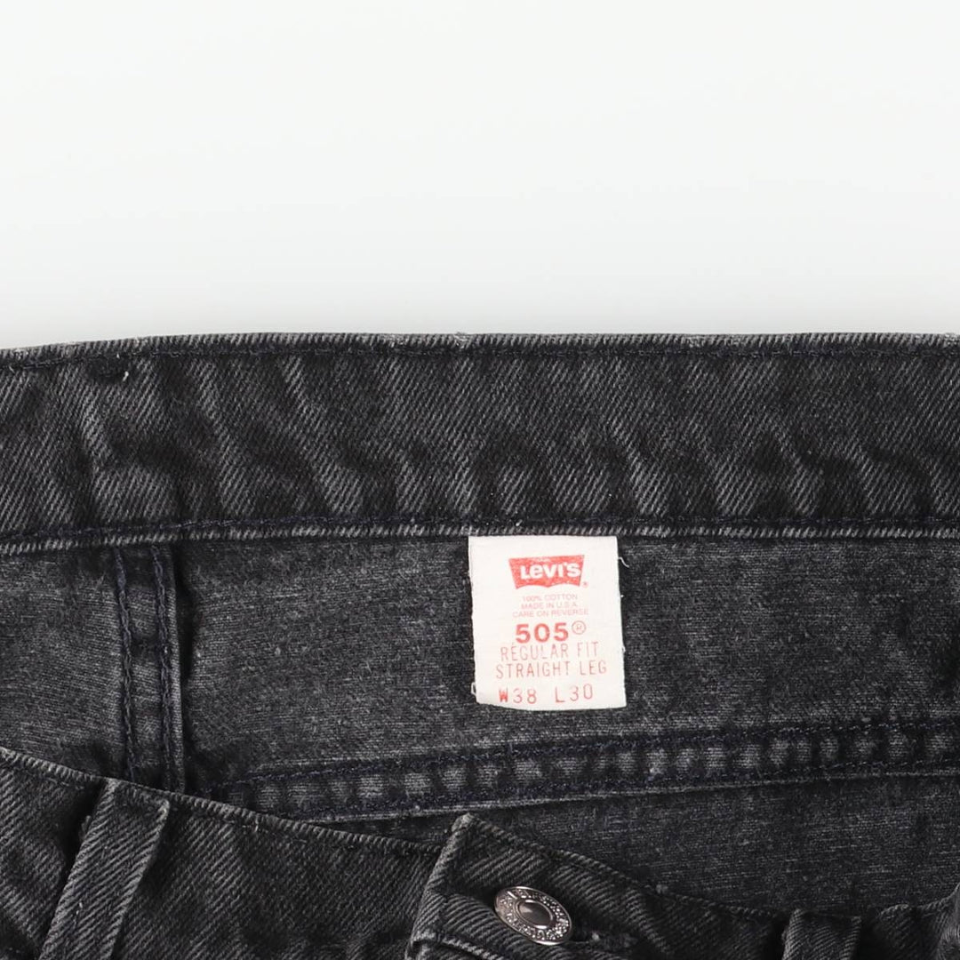 90'S Levi's 40505-4159 Orange Tab Black Denim Tapered Denim Pants, Made in USA, Men's Size 36 (Vintage) cotton black type Vintage Second Hand