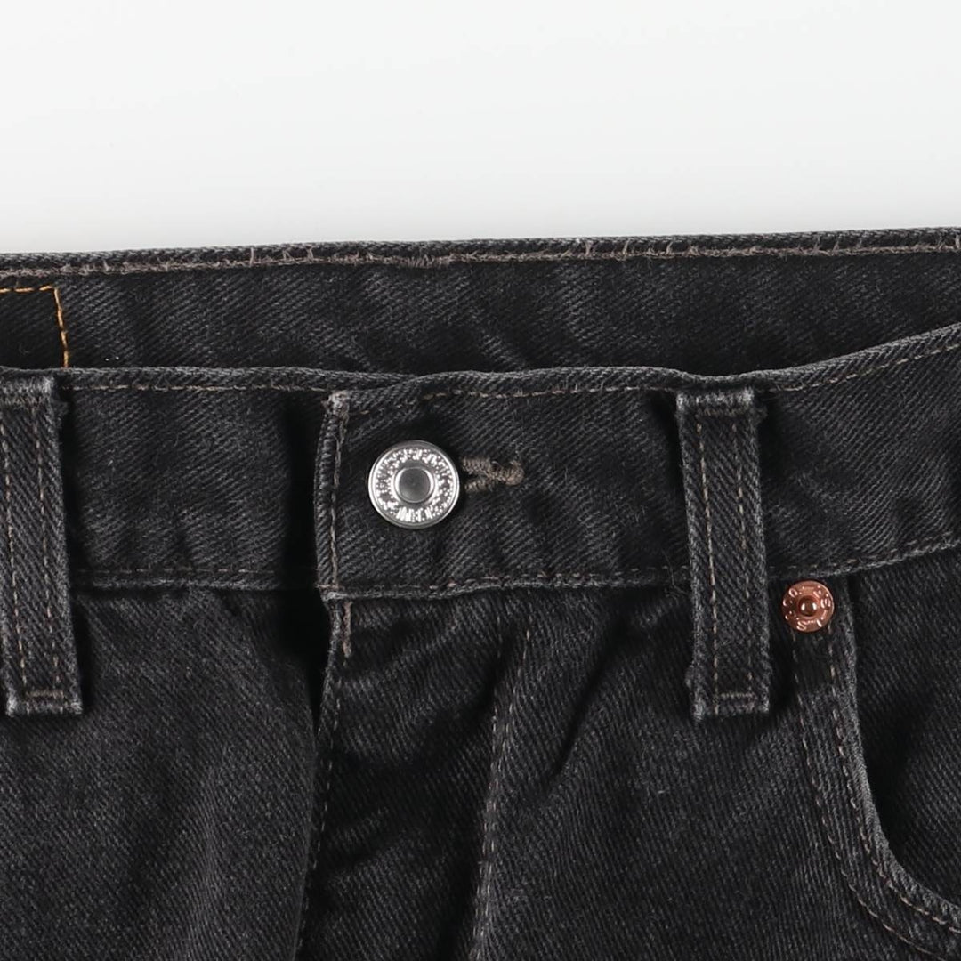 90'S Levi's 505-02600 Black Denim Tapered Denim Pants, Made in Canada, Men's, Size W33, Vintage cotton black type Vintage Second Hand