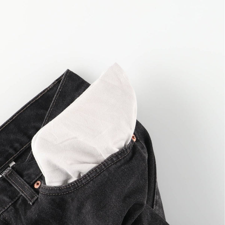90'S Levi's 505-02600 Black Denim Tapered Denim Pants, Made in Canada, Men's, Size W33, Vintage cotton black type Vintage Second Hand