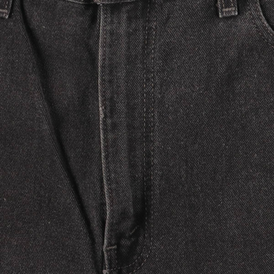 00'S Levi's 505 REGULAR FIT STRAIGHT LEG black denim tapered denim pants for men, size w35 cotton black type Vintage Second Hand