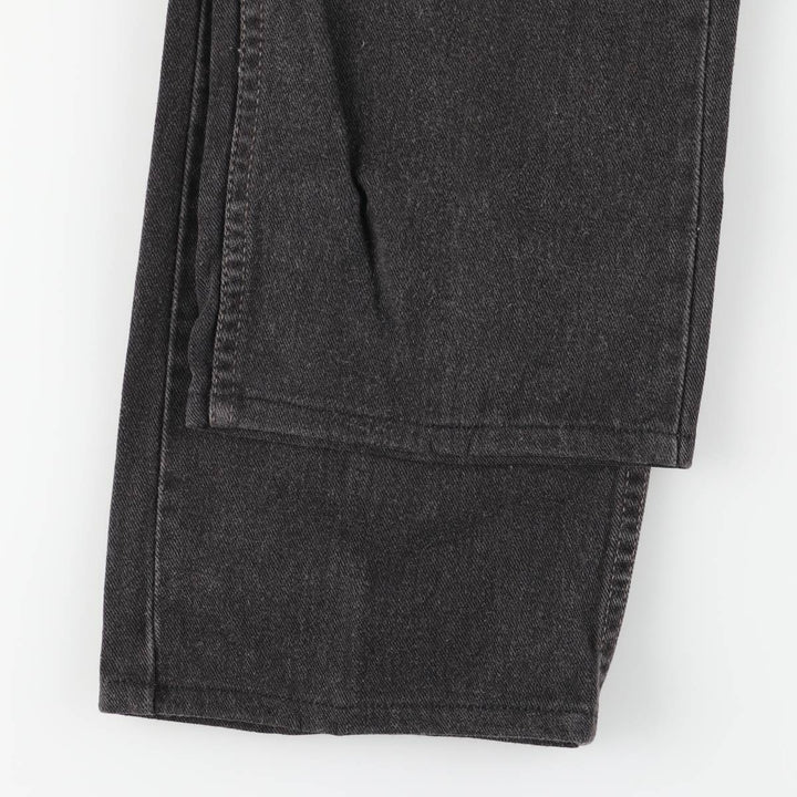 00'S Levi's 505 REGULAR FIT STRAIGHT LEG black denim tapered denim pants for men, size w35 cotton black type Vintage Second Hand