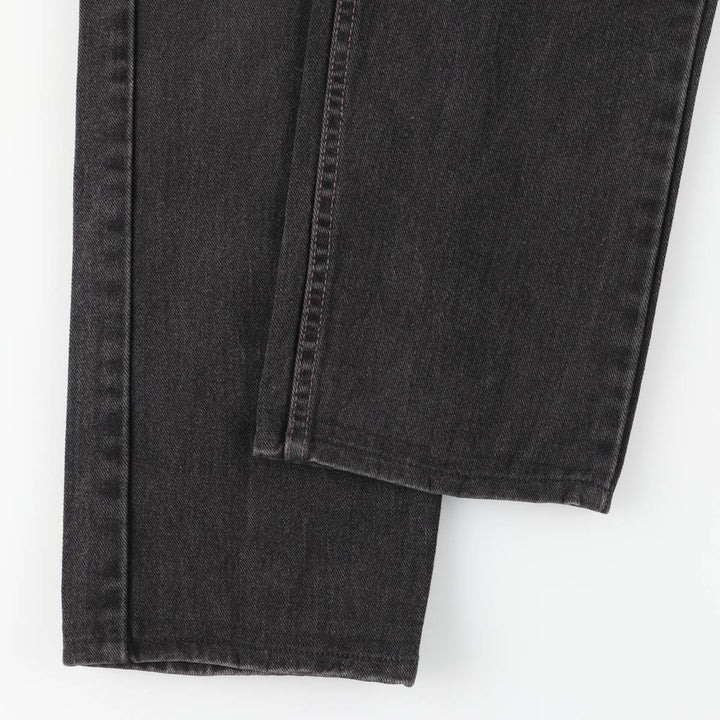 2000'S Levi's 505 Regular Fit Straight Leg Tapered Black Denim Pants, Made in the USA, Men's Size W33 cotton black type Vintage Second Hand