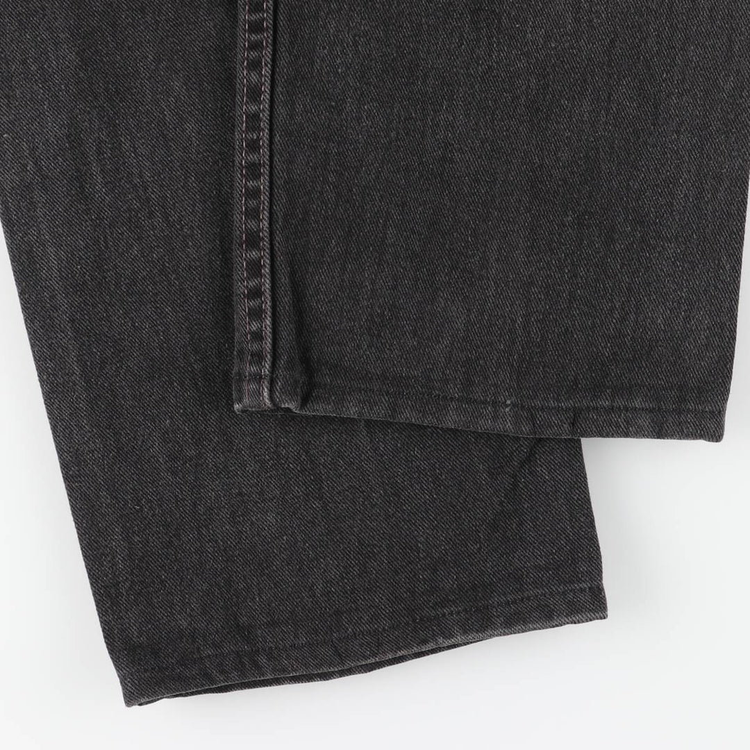 2000'S Levi's 505 Regular Fit Straight Leg Tapered Black Denim Pants, Made in the USA, Men's Size W33 cotton black type Vintage Second Hand