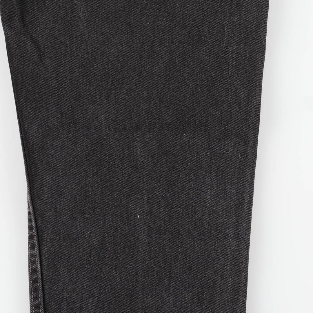2000'S Levi's 505 Regular Fit Straight Leg Tapered Black Denim Pants, Made in the USA, Men's Size W33 cotton black type Vintage Second Hand