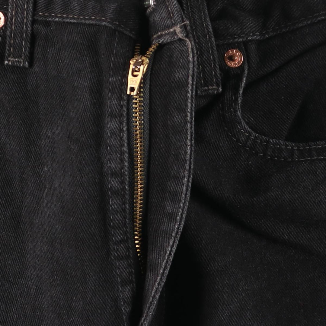 90'S Levi's 505-02600 Black Denim Tapered Denim Pants, Made in Canada, Men's Size W32, Vintage cotton black type Vintage Second Hand