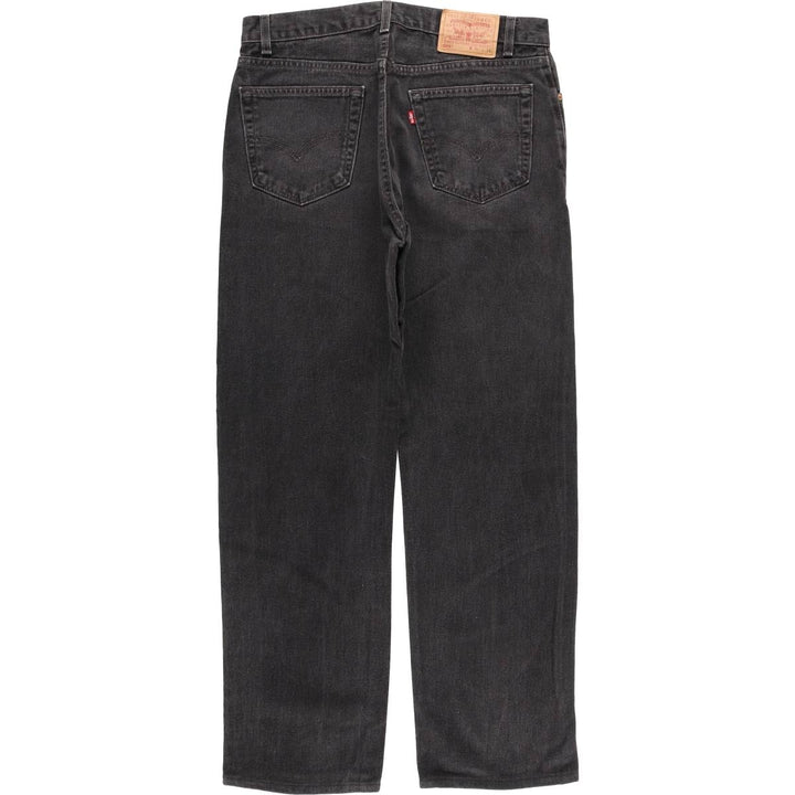 2000'S Levi's 505 Regular Fit Straight Leg Black Denim Tapered Denim Pants, Made in USA, Men's Size 34 cotton black type Vintage Second Hand