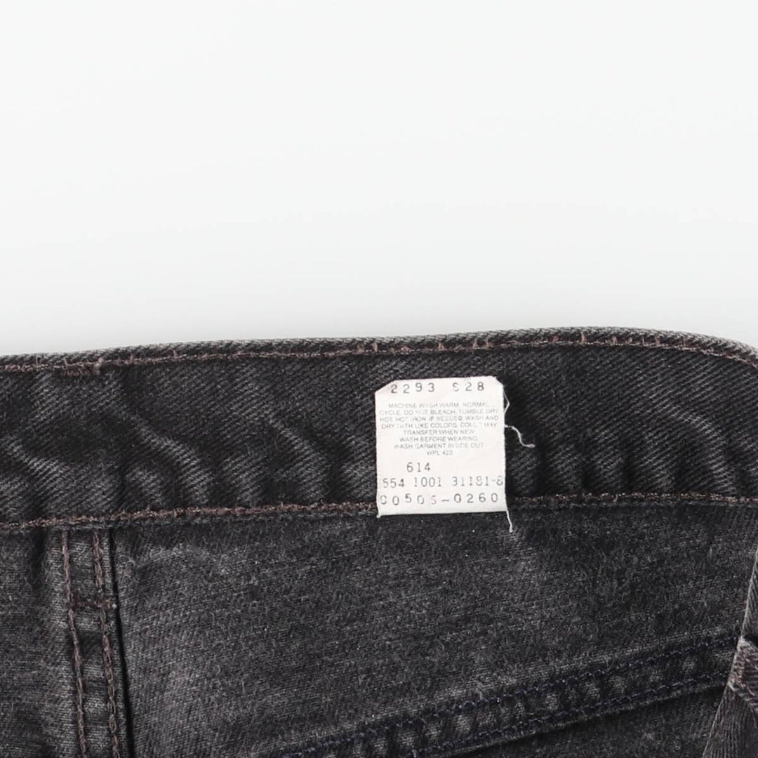 2000'S Levi's 505 Regular Fit Straight Leg Black Denim Tapered Denim Pants, Made in USA, Men's Size 34 cotton black type Vintage Second Hand