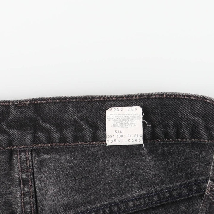 2000'S Levi's 505 Regular Fit Straight Leg Black Denim Tapered Denim Pants, Made in USA, Men's Size 34 cotton black type Vintage Second Hand
