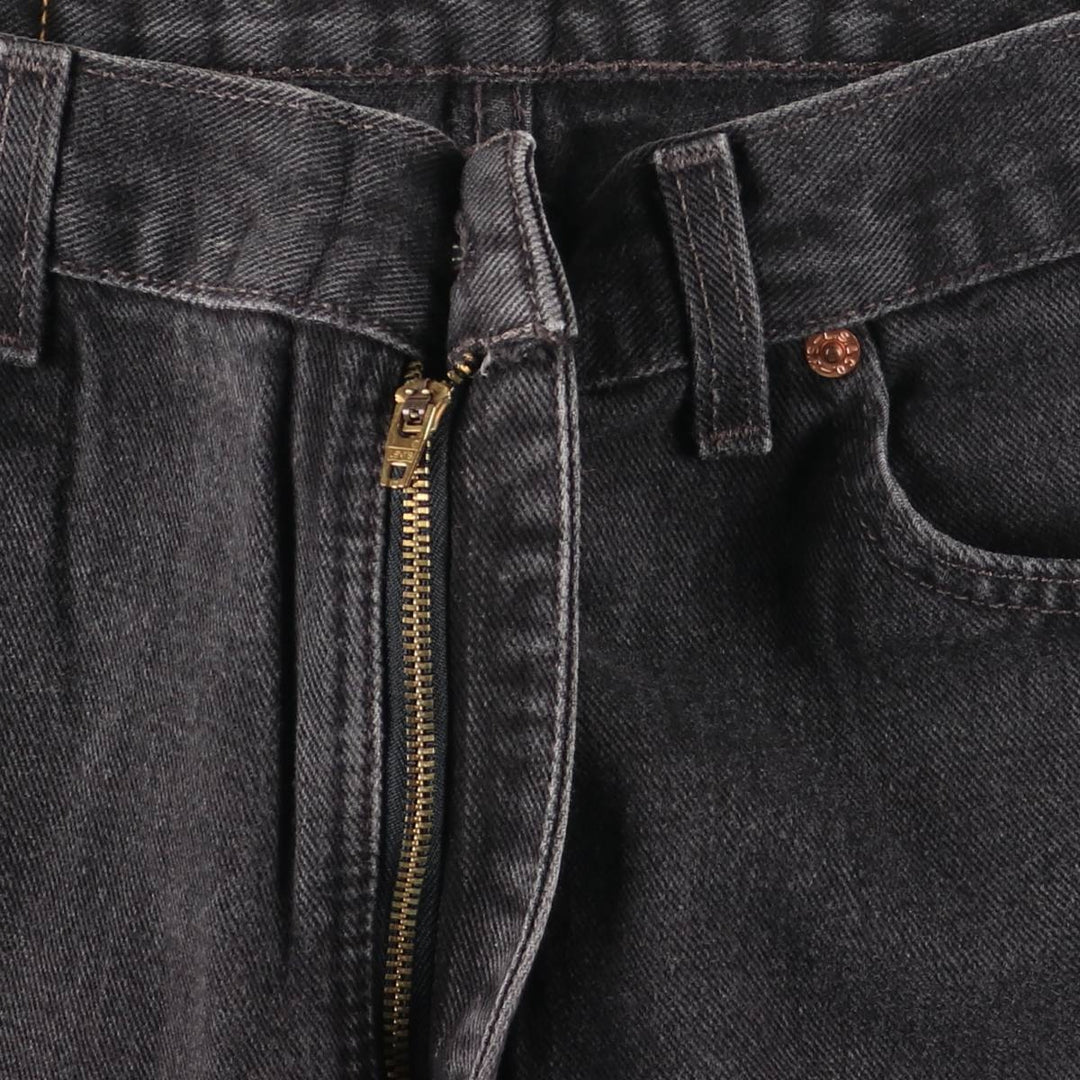 2000'S Levi's 505 Regular Fit Straight Leg Black Denim Tapered Denim Pants, Made in USA, Men's Size 34 cotton black type Vintage Second Hand