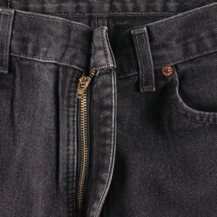 2000'S Levi's 505 Regular Fit Straight Leg Black Denim Tapered Denim Pants, Made in USA, Men's Size 34 cotton black type Vintage Second Hand