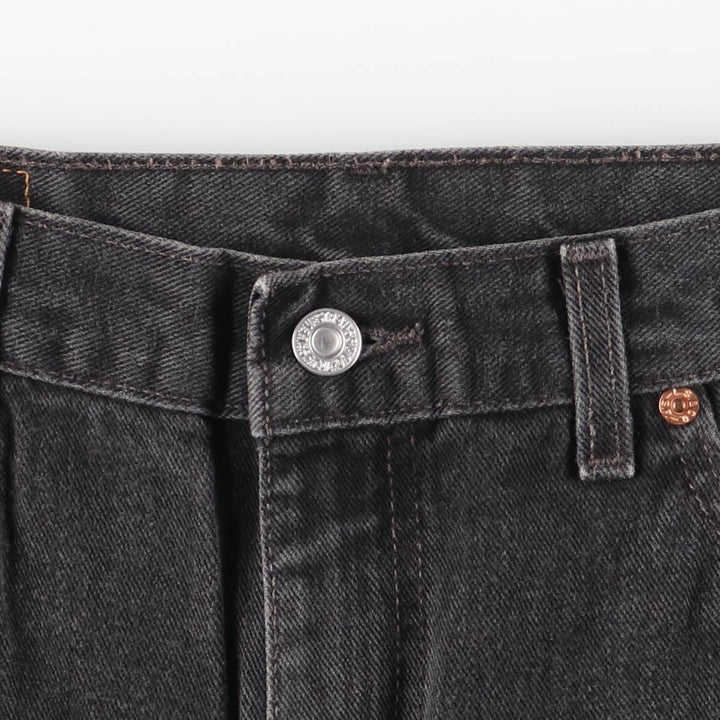 2000'S Levi's 505 Regular Fit Straight Leg Black Denim Tapered Denim Pants, Made in USA, Men's Size 34 cotton black type Vintage Second Hand