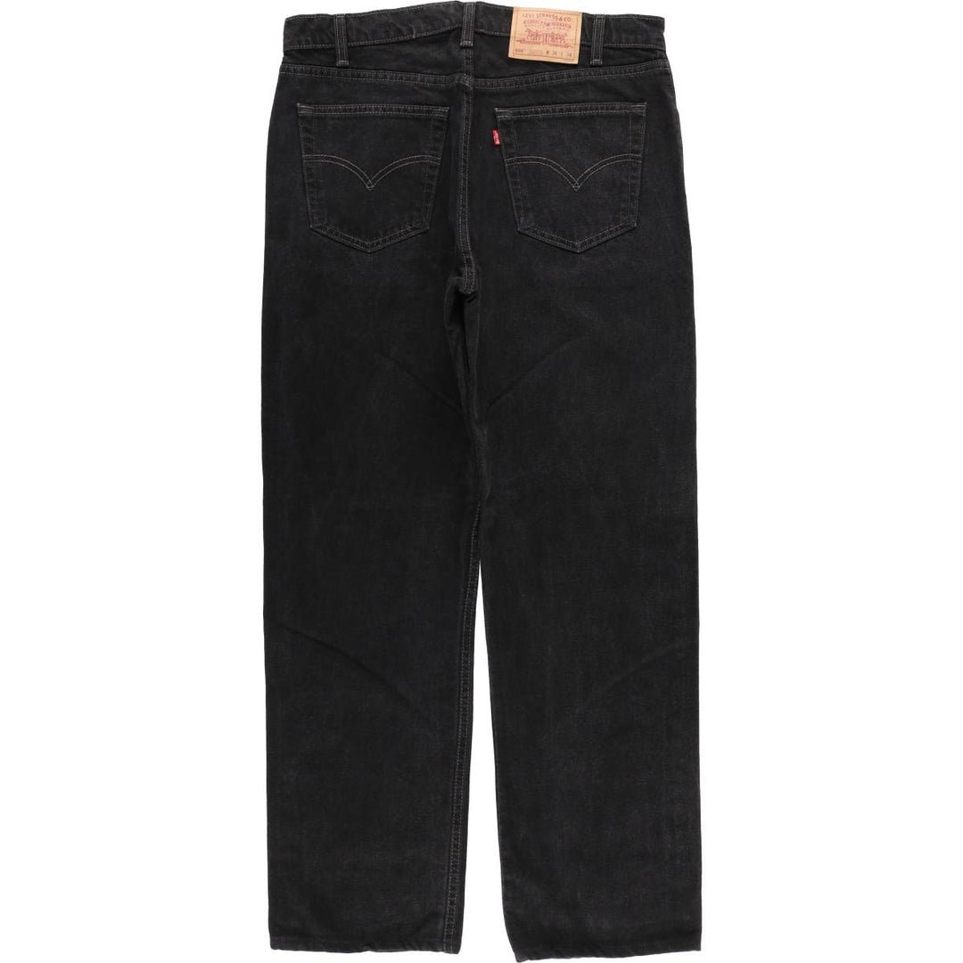 90'S Levi's 505-0260 Black Denim Tapered Denim Pants, Made in Canada, Men's, Size W36, Vintage cotton black type Vintage Second Hand