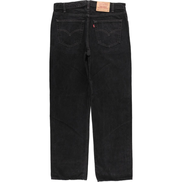 90'S Levi's 505-0260 Black Denim Tapered Denim Pants, Made in Canada, Men's, Size W36, Vintage cotton black type Vintage Second Hand