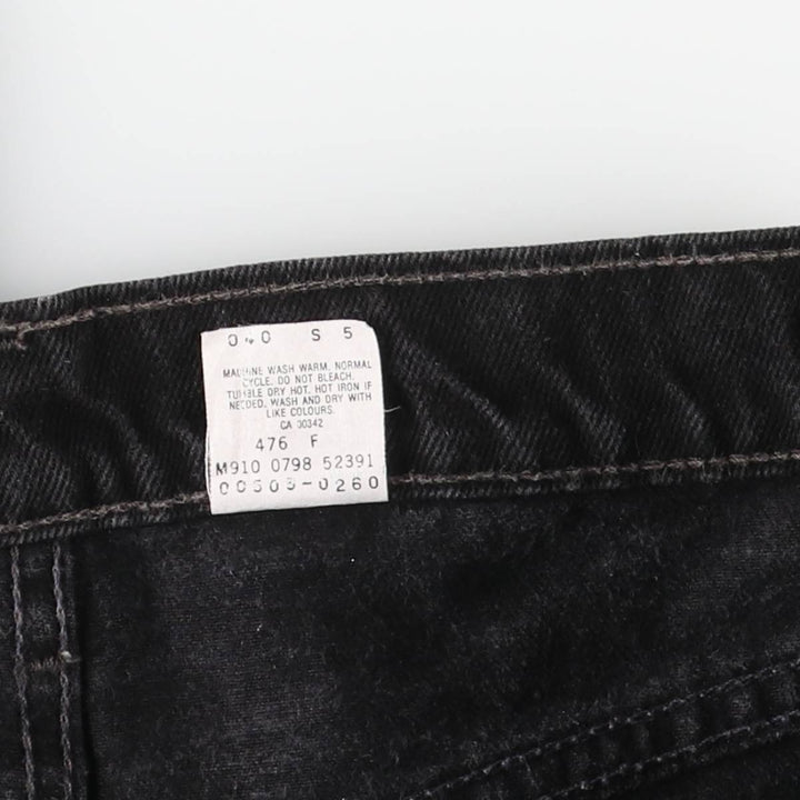 90'S Levi's 505-0260 Black Denim Tapered Denim Pants, Made in Canada, Men's, Size W36, Vintage cotton black type Vintage Second Hand