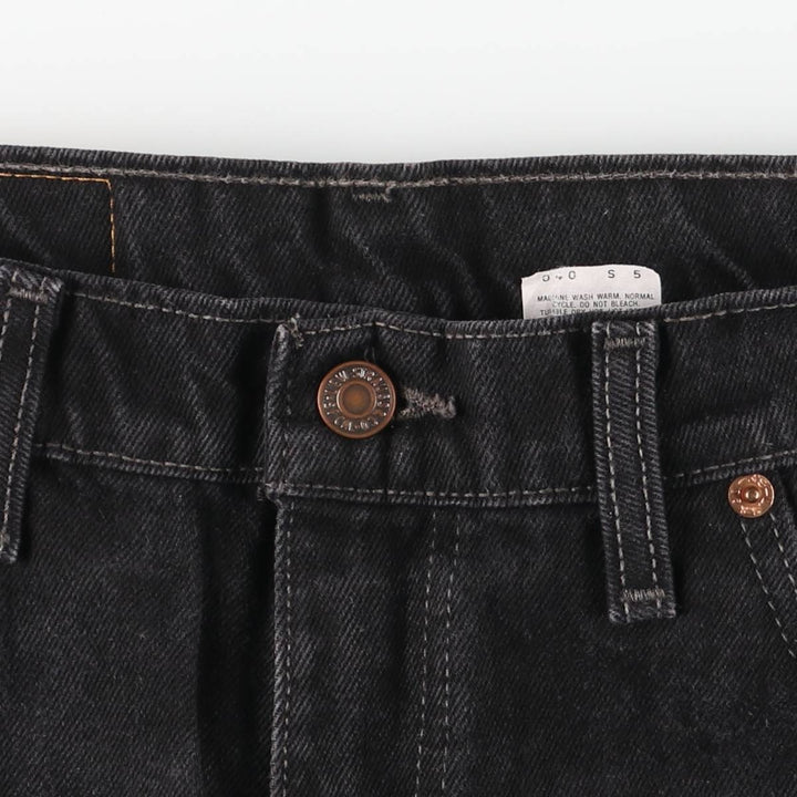 90'S Levi's 505-0260 Black Denim Tapered Denim Pants, Made in Canada, Men's, Size W36, Vintage cotton black type Vintage Second Hand