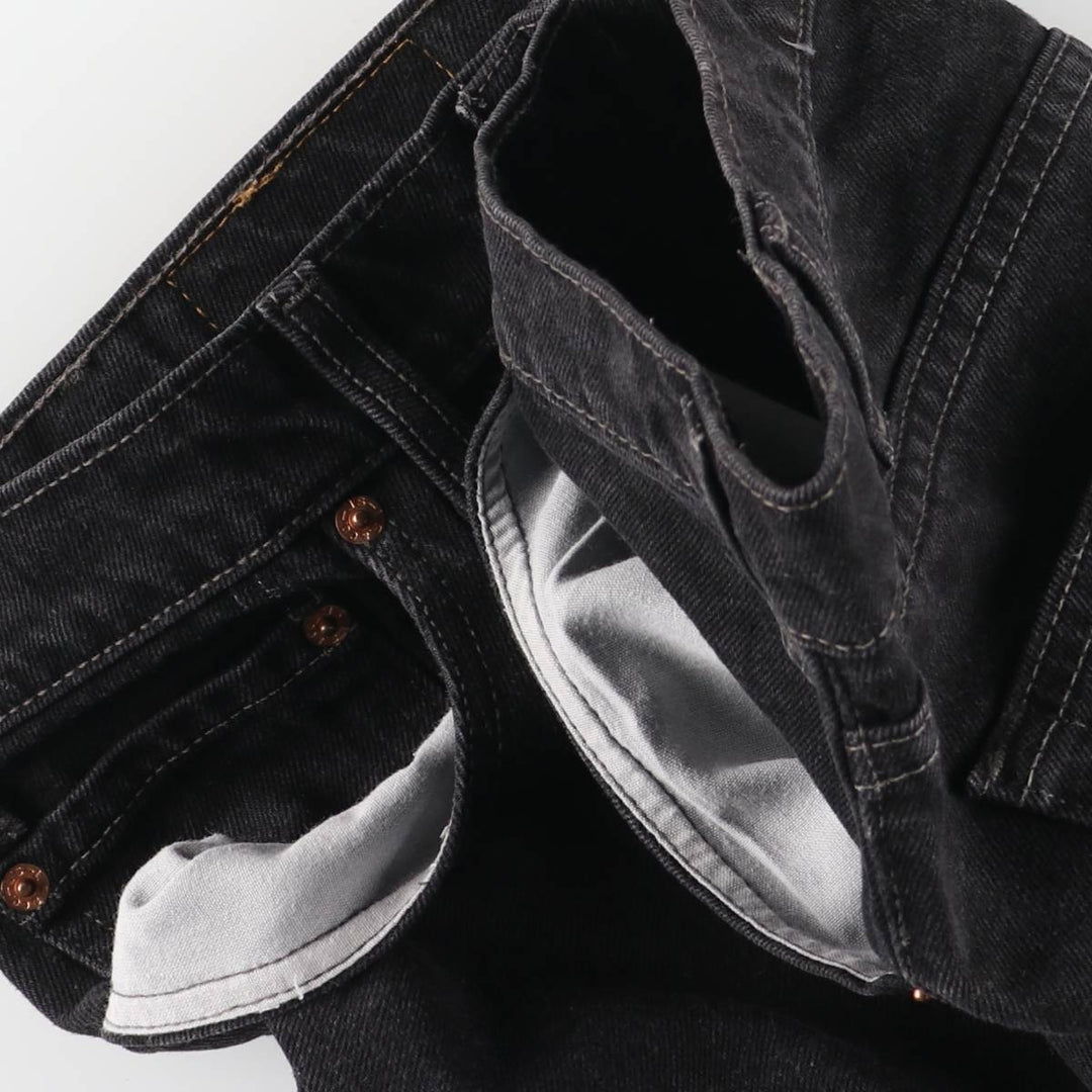 90'S Levi's 505-0260 Black Denim Tapered Denim Pants, Made in Canada, Men's, Size W36, Vintage cotton black type Vintage Second Hand
