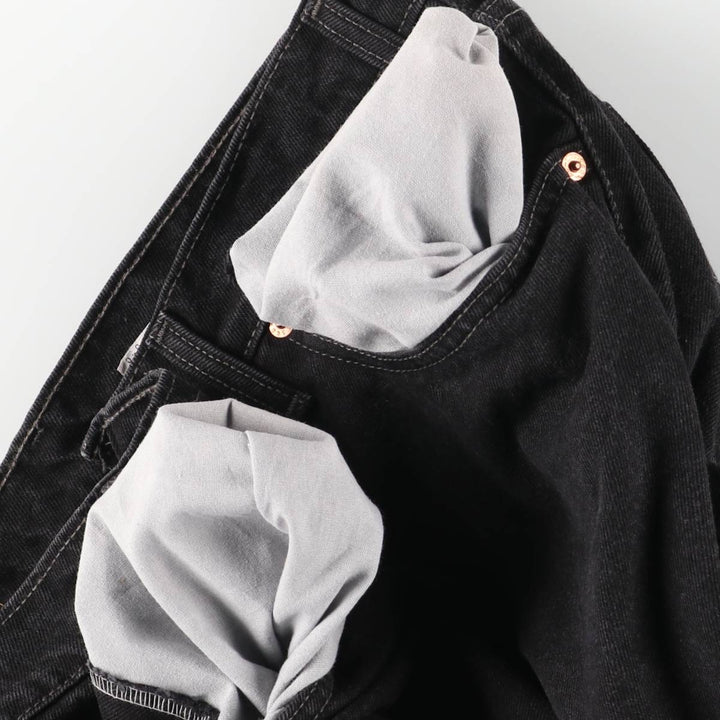 90'S Levi's 505-0260 Black Denim Tapered Denim Pants, Made in Canada, Men's, Size W36, Vintage cotton black type Vintage Second Hand