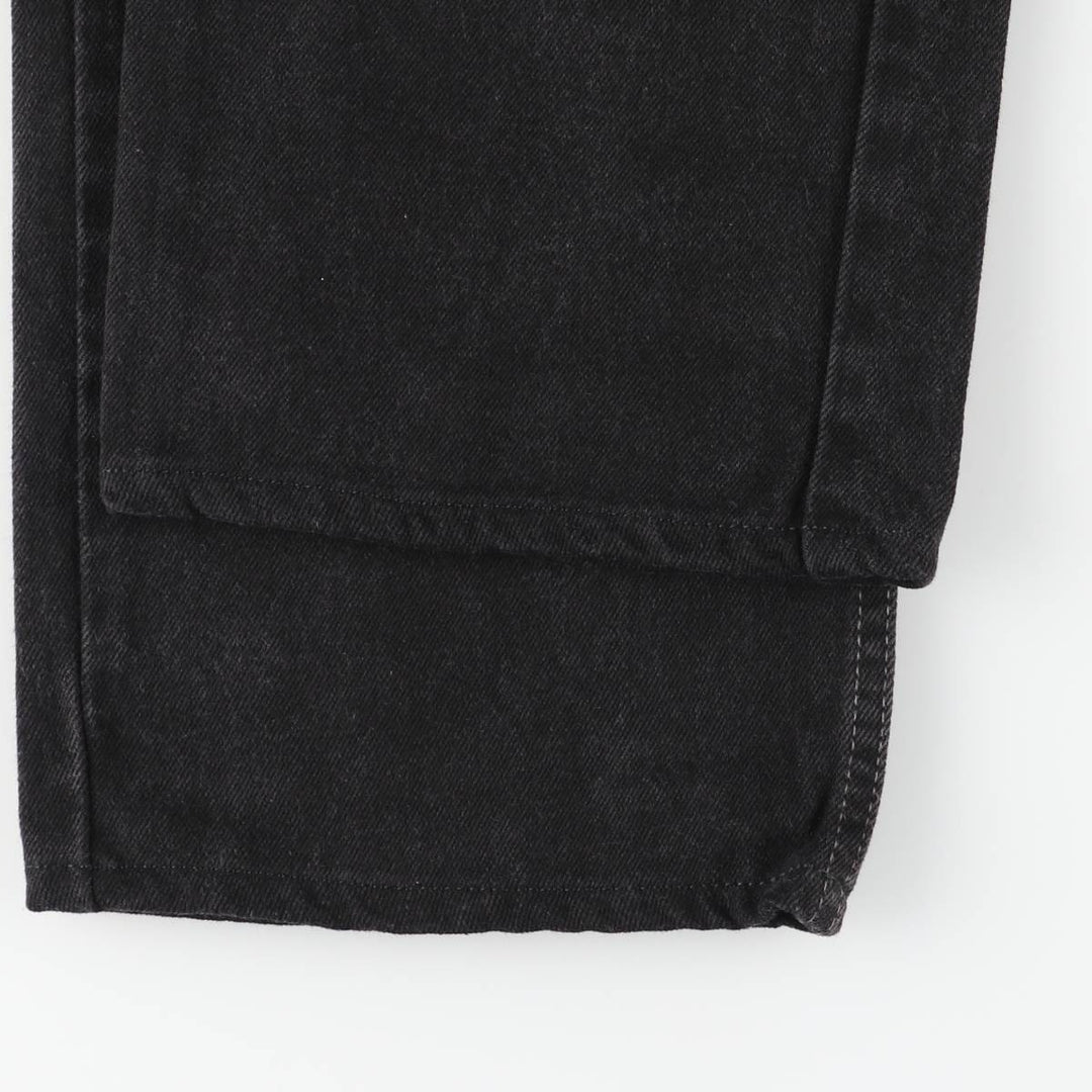 90'S Levi's 505-0260 Black Denim Tapered Denim Pants, Made in Canada, Men's, Size W36, Vintage cotton black type Vintage Second Hand