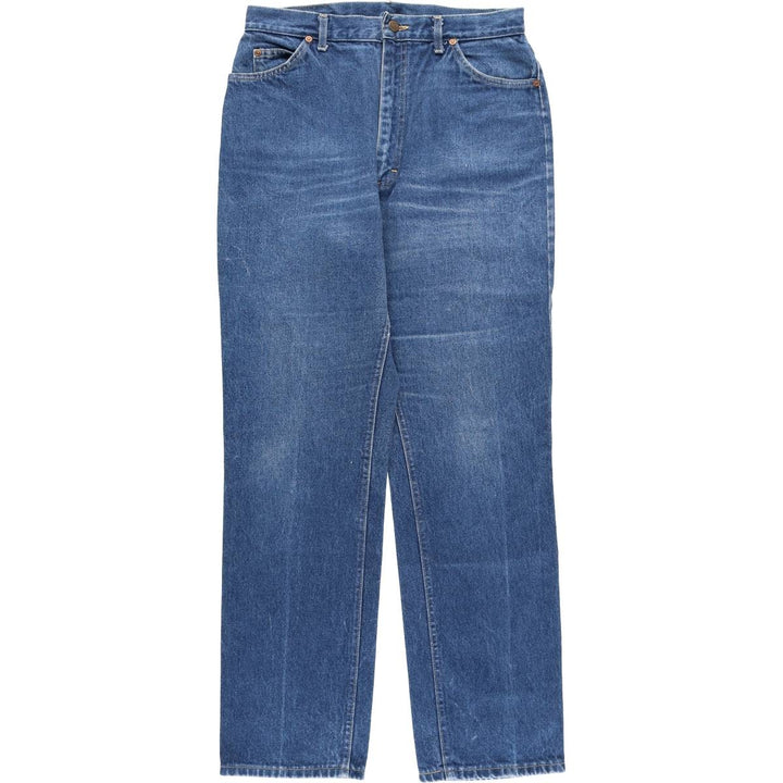 Vintage 1980'S Lee Riders tapered denim pants, made in the USA, women's size L (w30). cotton blue type Vintage Second Hand