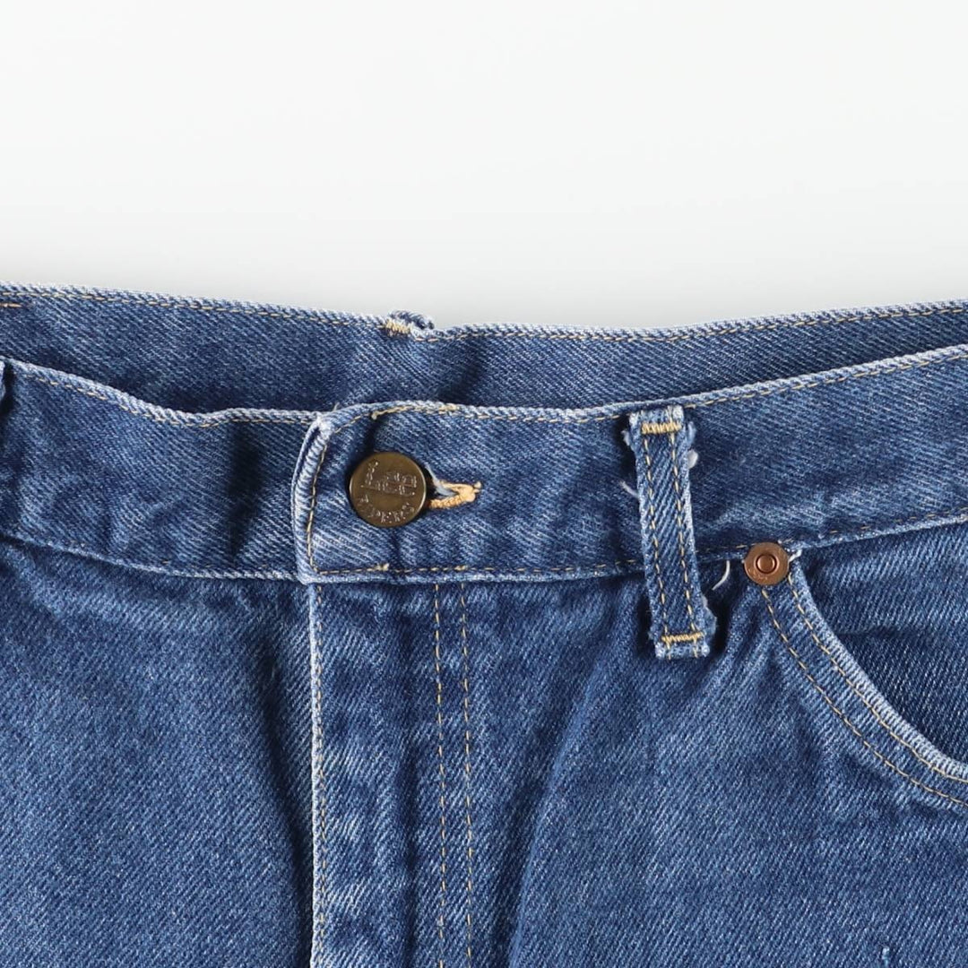 Vintage 1980'S Lee Riders tapered denim pants, made in the USA, women's size L (w30). cotton blue type Vintage Second Hand