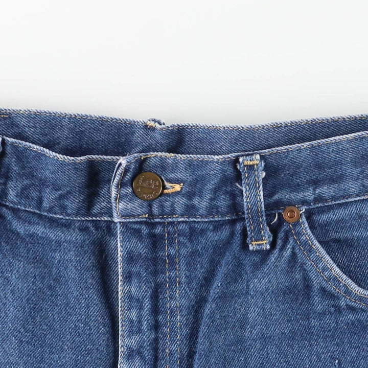 Vintage 1980'S Lee Riders tapered denim pants, made in the USA, women's size L (w30). cotton blue type Vintage Second Hand