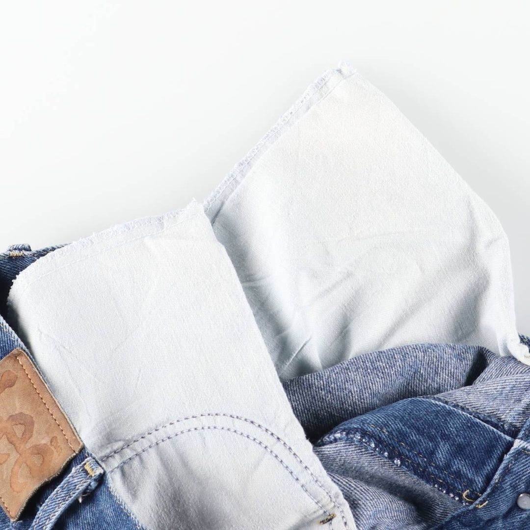 Vintage 1980'S Lee Riders tapered denim pants, made in the USA, women's size L (w30). cotton blue type Vintage Second Hand