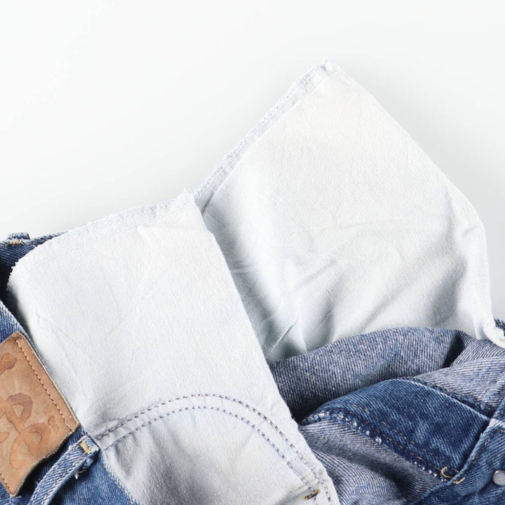 Vintage 1980'S Lee Riders tapered denim pants, made in the USA, women's size L (w30). cotton blue type Vintage Second Hand