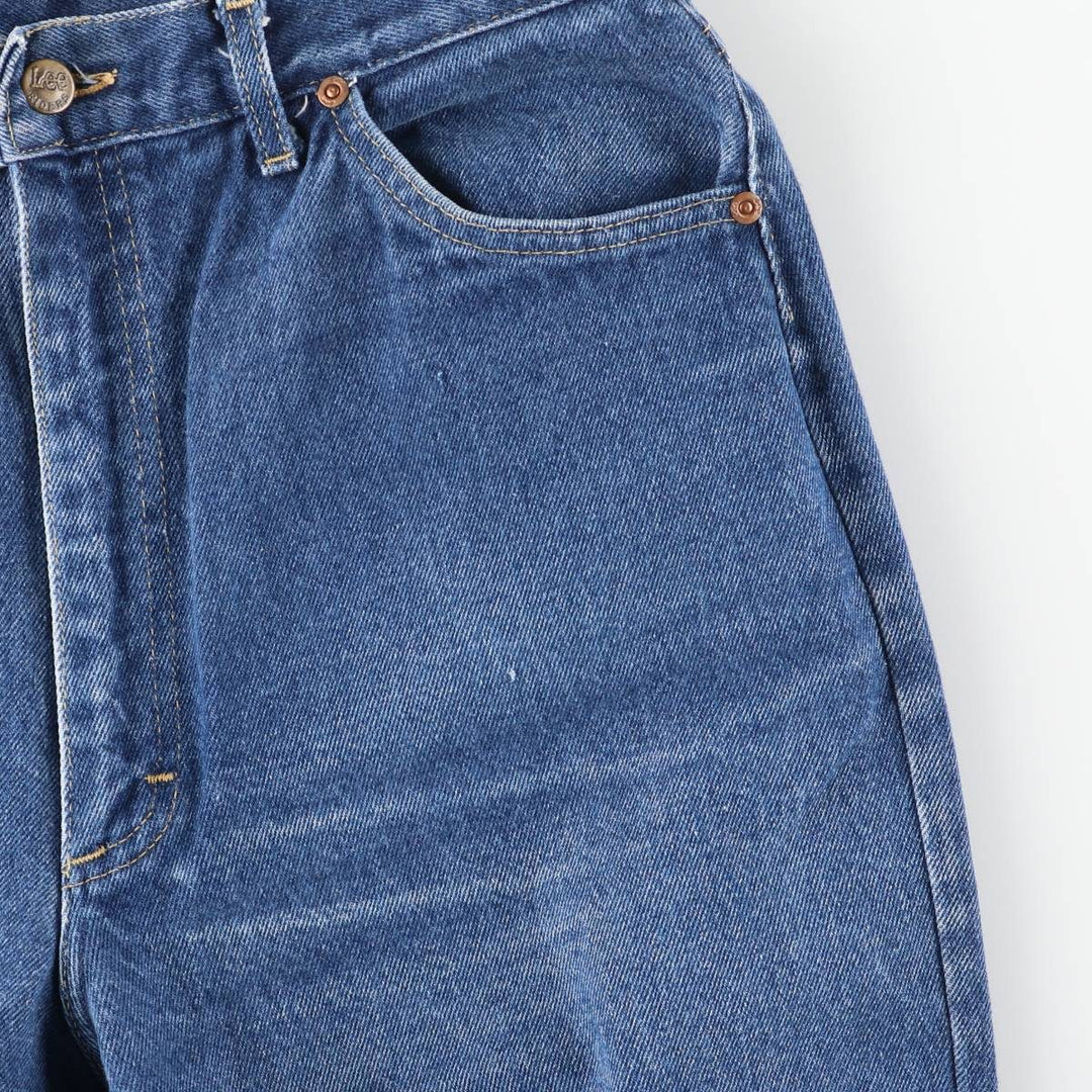 Vintage 1980'S Lee Riders tapered denim pants, made in the USA, women's size L (w30). cotton blue type Vintage Second Hand